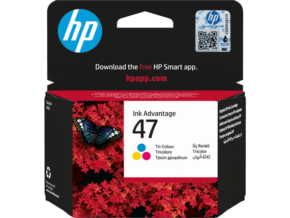 HP 47 Tri-color Original Cartridge (~750 pgs yield)