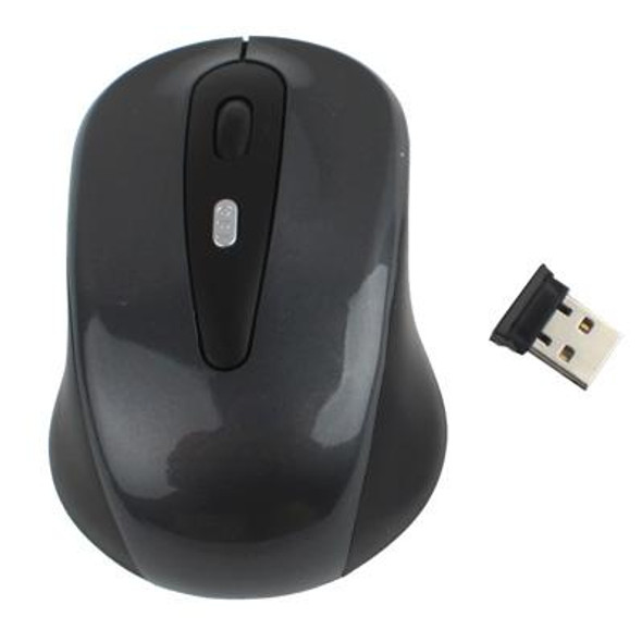 2.4GHz Wireless Optical Mouse with USB Receiver, Plug and Play, Working Distance up to 10 Meters (Grey)