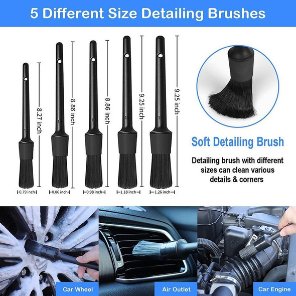 24pcs/set WRS-CS29 Car Wash Cleaning Brush Set Car Interior Crevice Cleaning Electric Drill Brush