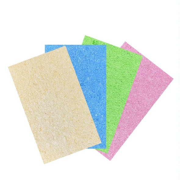 20pcs 10x6x1cm Remove Tin Solder Bubble Sponge Phone Repair High Temperature Soldering Iron Cleaning Sponge(Green)