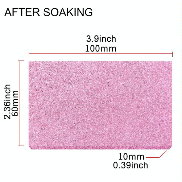20pcs 10x6x1cm Remove Tin Solder Bubble Sponge Phone Repair High Temperature Soldering Iron Cleaning Sponge(Pink)