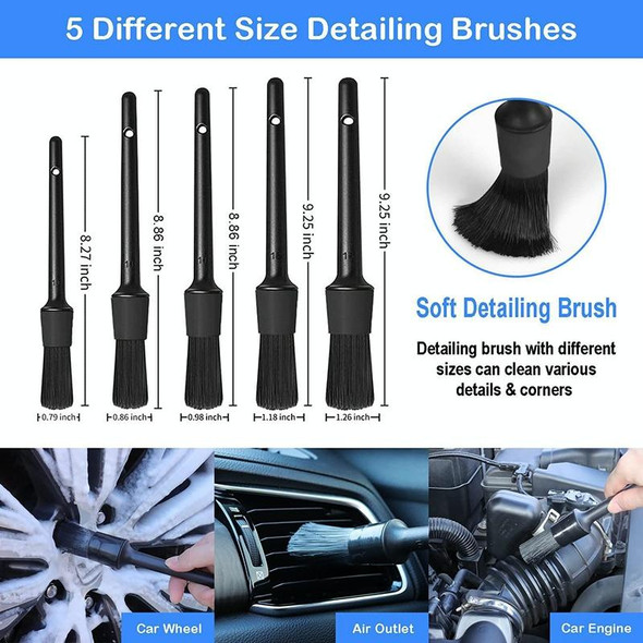 26pcs/set WRS-CS29 Car Wash Cleaning Brush Set Car Interior Crevice Cleaning Electric Drill Brush