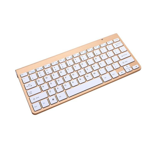 USB External Notebook Desktop Computer Universal Mini Wireless Keyboard Mouse, Style:Keyboard(Tyrant Gold)