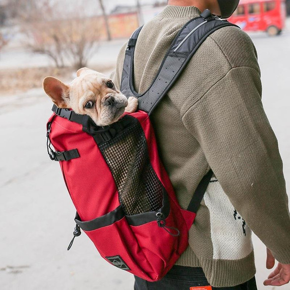 Ventilated And Breathable Washable Pet Portable Backpack, Size: M(Light Grey)