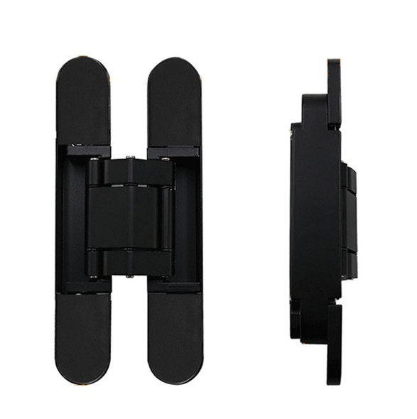 Three-Dimensional Adjustable Cross Hinge Folding Door Concealed Hinge, Specification: No. 4 Dumb Black 80kg