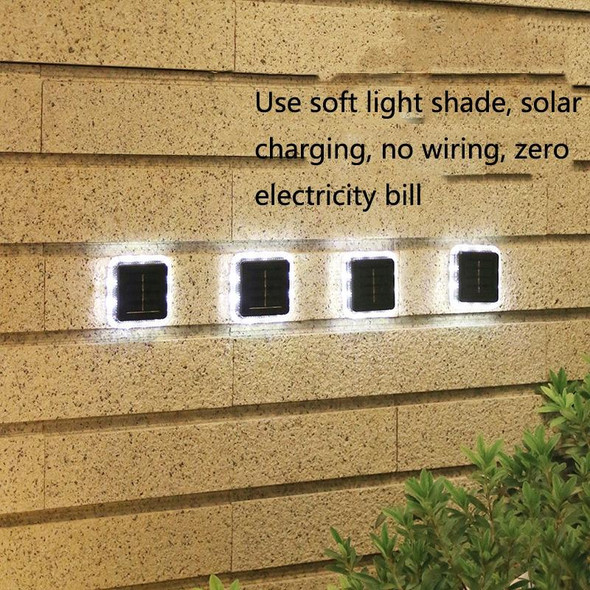 8 LED Solar Outdoor Waterproof Transparent Buried Light(Square-Warm Light)