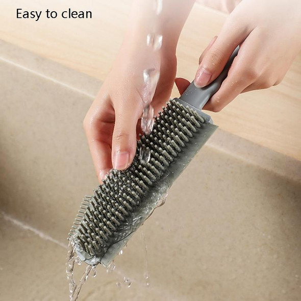 3 In 1 Floor Bath Cylinder Brush Silica Gel Cleaning Brush(Grey)