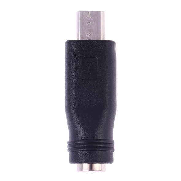 DC 5.5 x 2.1mm Female to Micro USB Male Power Converter(Black)