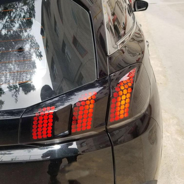 5 PCS Car Honeycomb Tail Lamp Film Universal Personality Modified Light Film Sticker(Bright Black)