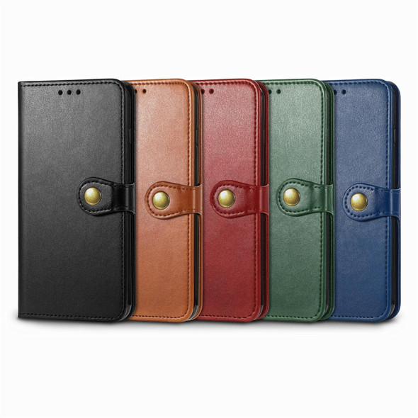 Google Pixel 7 5G Retro Solid Color Buckle Leather Phone Case(Blue)