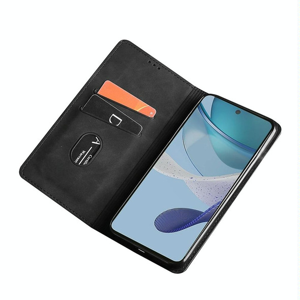 For ZTE Axon 40 Lite Skin Feel Magnetic Leather Phone Case(Black)