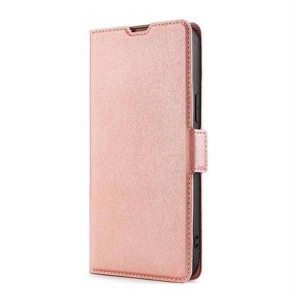 For ZTE Axon 40 Lite Ultra-thin Voltage Side Buckle Horizontal Flip Leather Phone Case(Rose Gold)