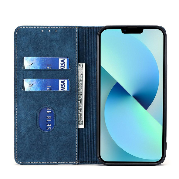 For Xiaomi Civi 3 5G RFID Anti-theft Brush Magnetic Leather Phone Case(Blue)