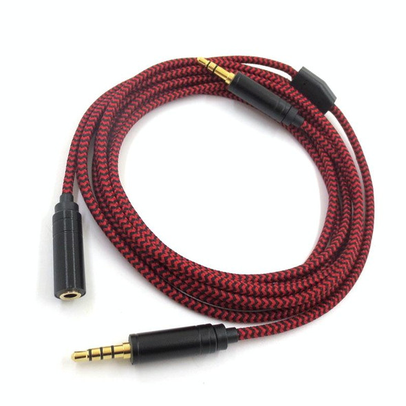 3.5mm Voice Party Live Recording Audio Cable Mobile Game Projection Computer Chat Link Cable(Red Black)