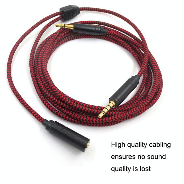 3.5mm Voice Party Live Recording Audio Cable Mobile Game Projection Computer Chat Link Cable(Red Black)