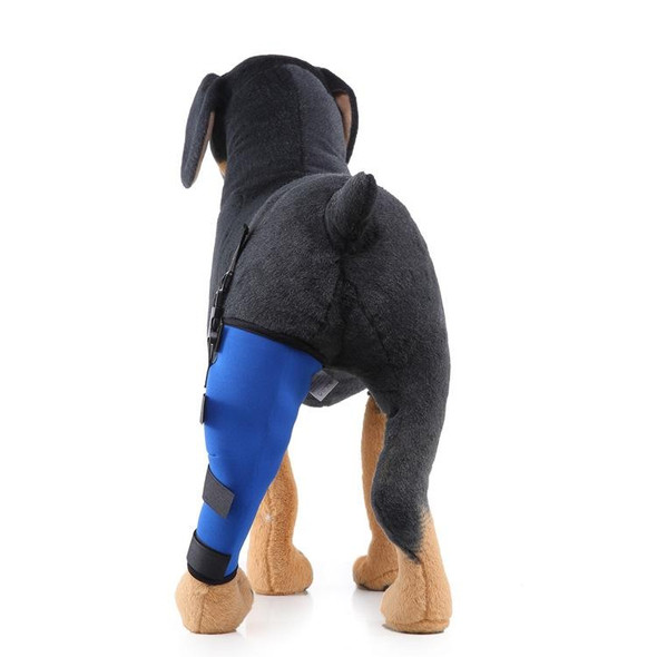 HJ19 Pet Surgery Rehabilitation Back Leg Protector Walking Aids, Size: L(Blue Left Back Leg)