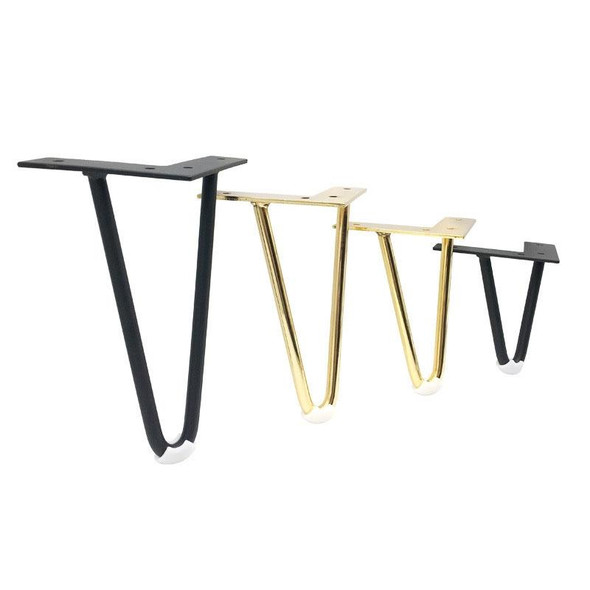 LH-S0006 Metal Furniture Support Legs, Height: 15cm(Matte Black)