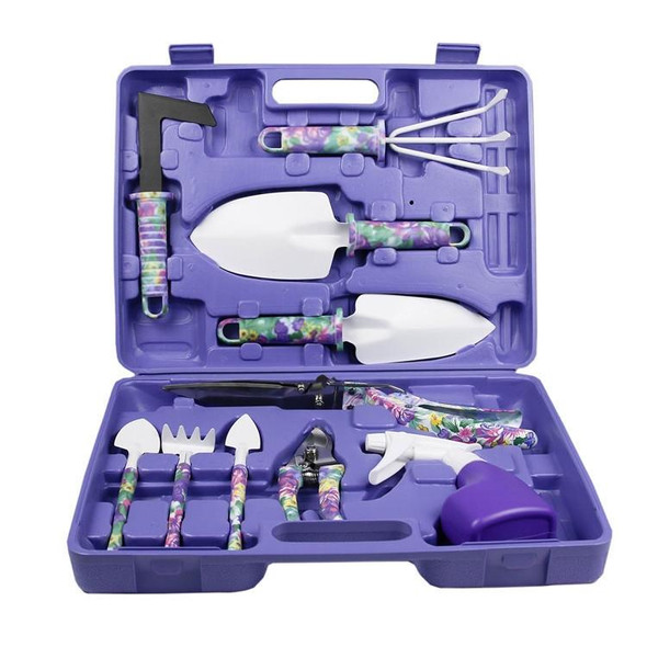 YL025 Potted Gardening Tool Set, Specification: 10 PCS / Set (Purple )
