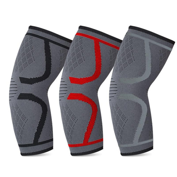 1 Pair Fitness Sports Protective Gear Breathable Sweating Sports Elbow Pads, Size: L (Smoke Gray)
