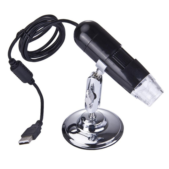 1.3 Mega pixels 200x USB digital microscope with 8 LED White light(Black)