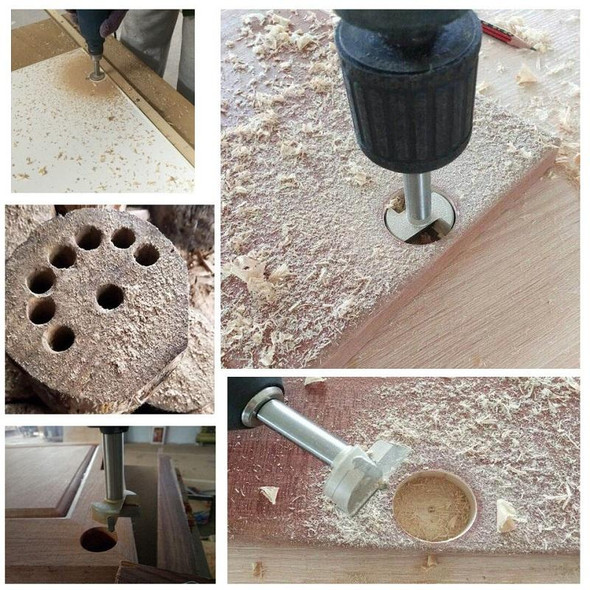 35mm Woodworking Drill Bit Hole Opener Round Lengthened Wooden Door Drill