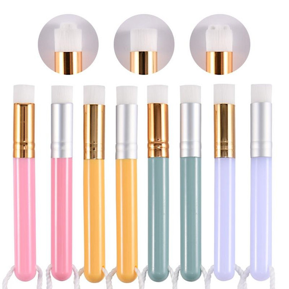 6 PCS Soft Hair Nasal Washing Brush To Remove Blackheads And Deep Cleansing Nose Pore Shrinkage Cleaning Brush( Flat Head Jade Gold)