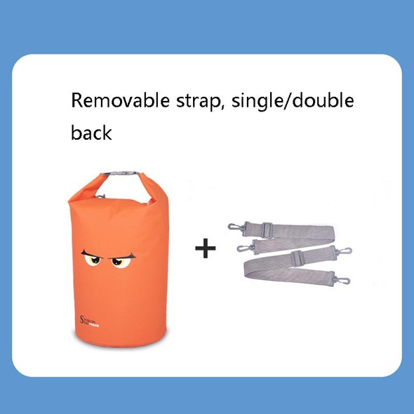 10L SPORON Outdoor Seaside Beach Swimming Rafting Waterproof Bag PVC Mesh Cloth Storage Bucket Bag(Gray)