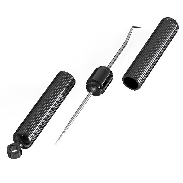 YJK101 Portable Double Heads Stainless Steel Toothpicks Oral Care Tools (Black)