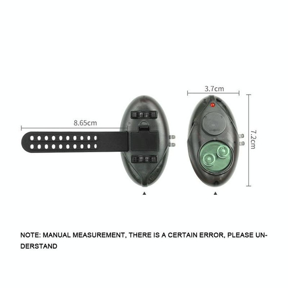 Luminous High-Sensitivity Fishing Electronic Alarm Automatic Induction Waterproof Bell - Fish Hook(Black)