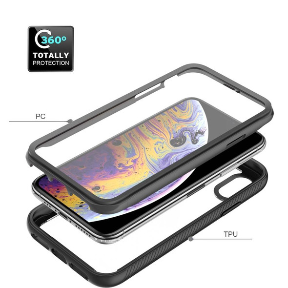 Starry Sky Solid Color Series Shockproof PC + TPU Case with PET Film - iPhone XS / X(Black)