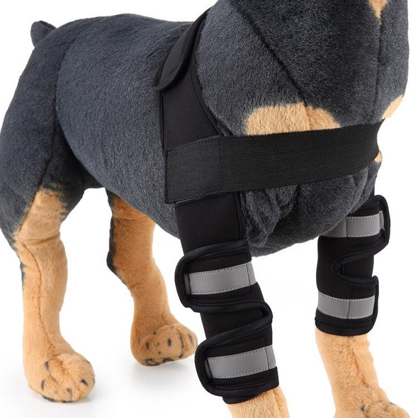 Pet Dog Leg Knee Guard Surgery Injury Protective Cover, Size: L(Anti-glory Model (Black) )