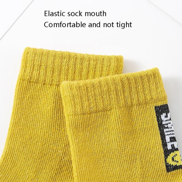 10 Pairs Spring And Summer Children Socks Combed Cotton Tube Socks M(Wide Stripes Ear)