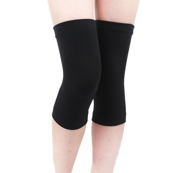 2 Pairs Thin Nylon Stockings Joint Warmth Sports Knee Pads, Specification: L (Black)
