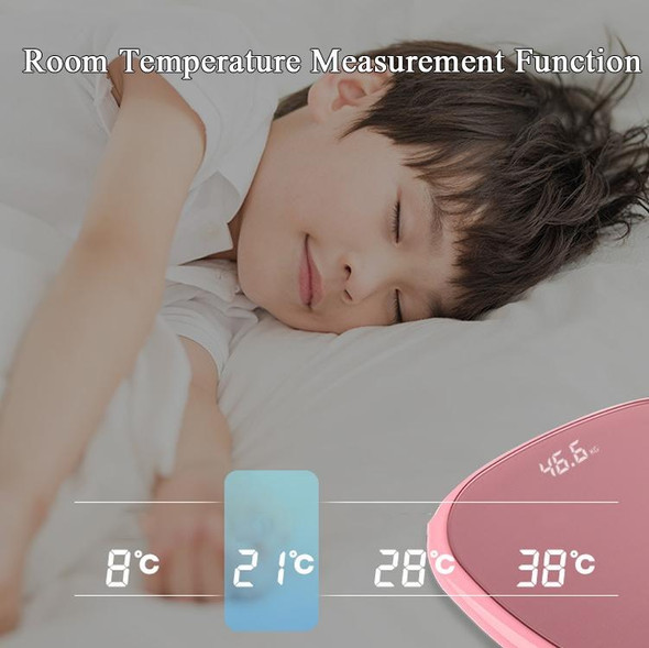 Bluetooth Human Body Scale Smart Weight Loss Electronic Scale With Room Temperature Measurement Function Charging Model(Pink Edging Rose Gold)