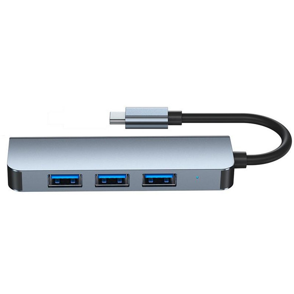 4 in 1 Type-C to 3 x USB 2.0 Ports + USB 3.0 Port Network HUB