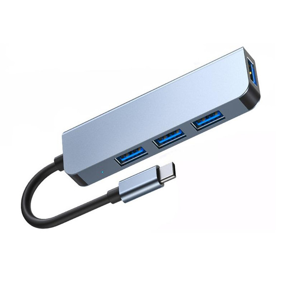 4 in 1 Type-C to 3 x USB 2.0 Ports + USB 3.0 Port Network HUB