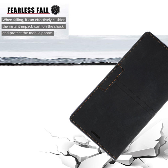 Dream Magnetic Suction Business Horizontal Flip PU Leatherette Case with Holder & Card Slot & Wallet - iPhone 8 Plus / 7 Plus(Black)