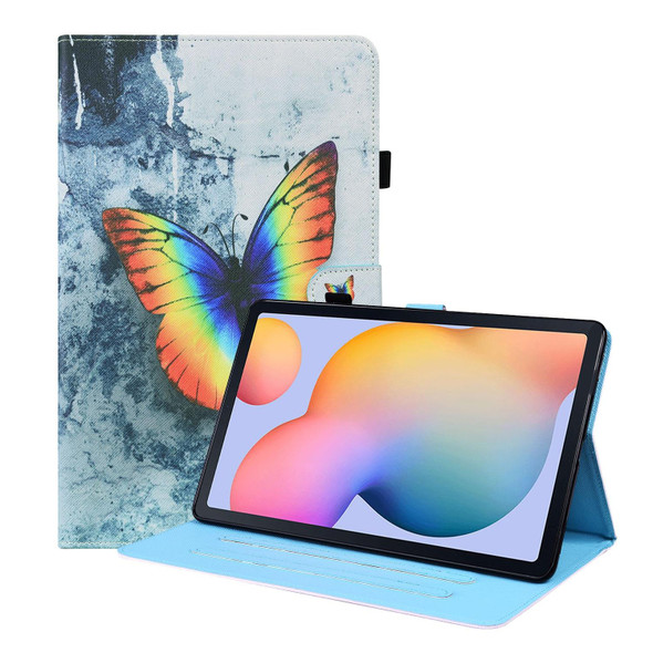 Samsung Galaxy Tab S6 Lite SM-P610 / SM-P615 Animal Pattern Horizontal Flip Leather Case with Holder & Card Slots & Photo Frame & Sleep / Wake-up Function(Color Butterfly)