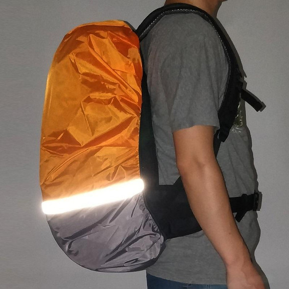 2 PCS Outdoor Mountaineering Color Matching Luminous Backpack Rain Cover, Size: S 18-30L(Gray + Fluorescent Green)