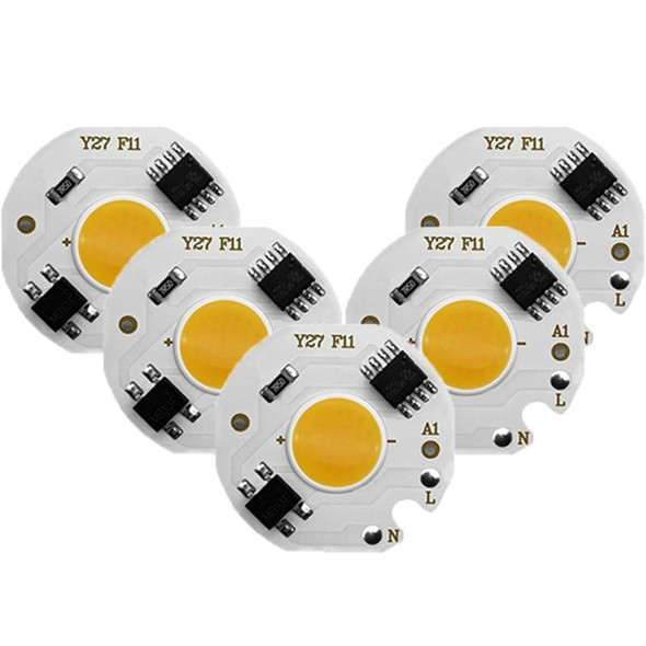 10 pcs COB LED Light Chip AC 220V LED Bulb Light Intelligent IC Driver Bulb Light DIY Spotlight Downlight Chip Outdoor Flood Light(12W(warm white))