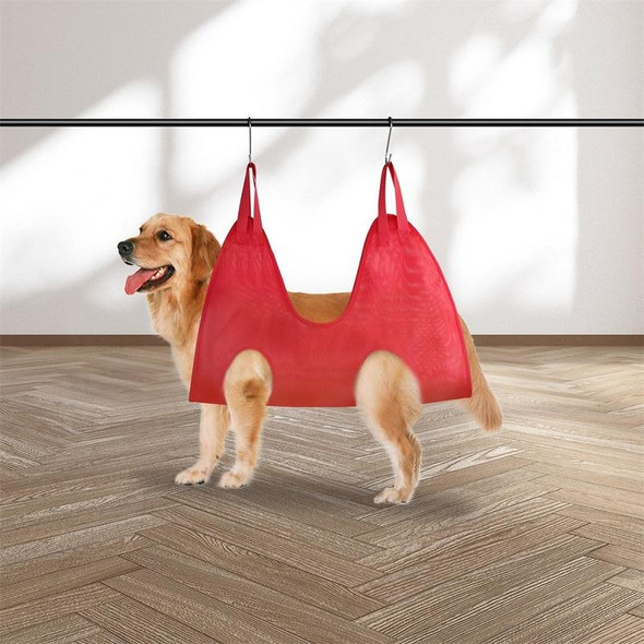 Small & Medium Pet Grooming Polyester Hanging Hammock, Size M(Grey)