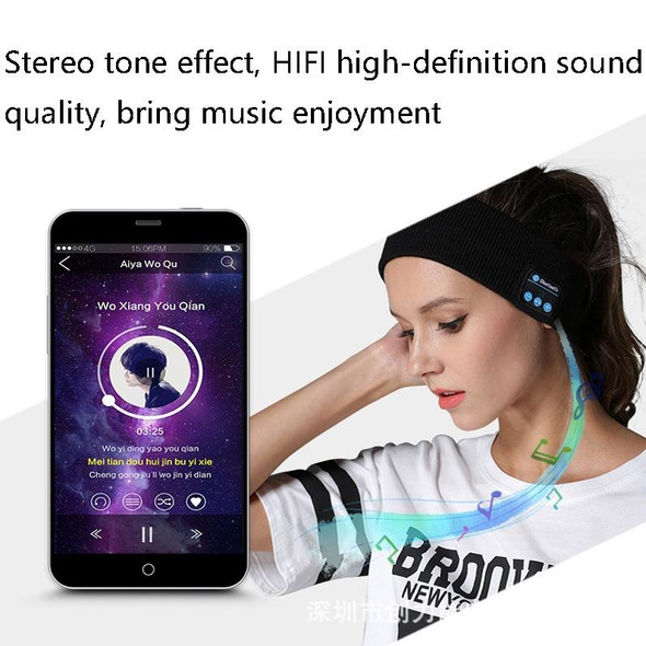 Z3 Wireless Bluetooth Music Sports Headband Binaural Stereo Bluetooth Hat(Black Boxed)