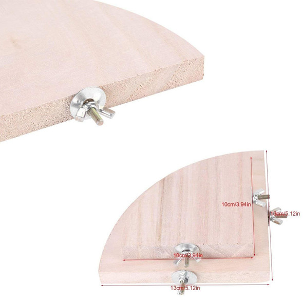 4 PCS Parrot Log Fan-Shaped Platform Station Board Hamster Springboard Rest Platform, Size: 13x13cm