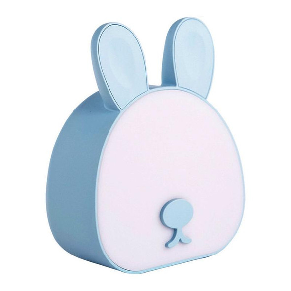 Cute Rabbit Night Light USB Charging Bedroom Bedside Sleeping Eye Protection Lamp(Blue )