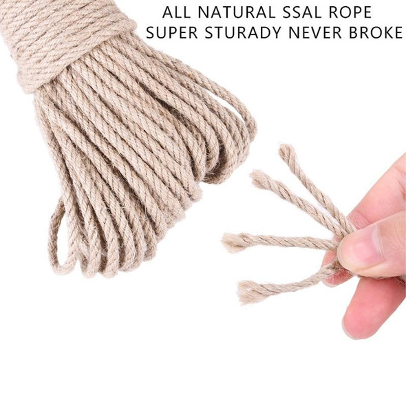 30m Pets Hemp Rope Cat Scratch Board Sword Rope Accessories Protect Cat Grip Toy Grabbing Materials(6mm)