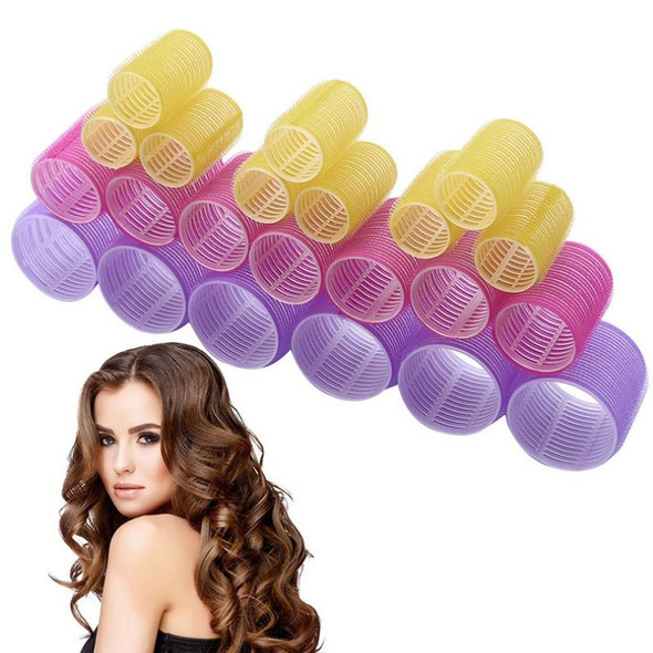 12 PCS/Set Self-Adhesive Curling Iron Hair Core Fluffy Hairdressing ToolRandom Colour Delivery, Specification: 63x48mm