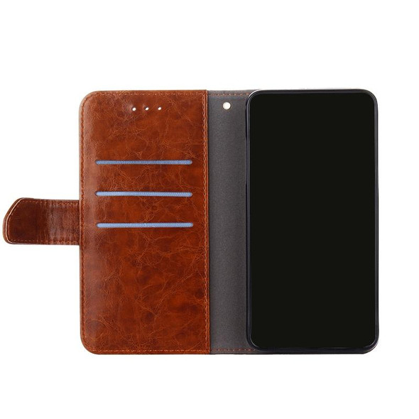 Geometric Stitching Horizontal Flip TPU + PU Leather Case with Holder & Card Slots & Wallet - iPhone 12(Light Brown)