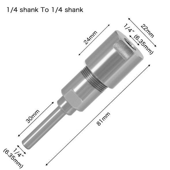 1/4mm To 1/4mm Engraving Trimming Machine Extension Pole Converter