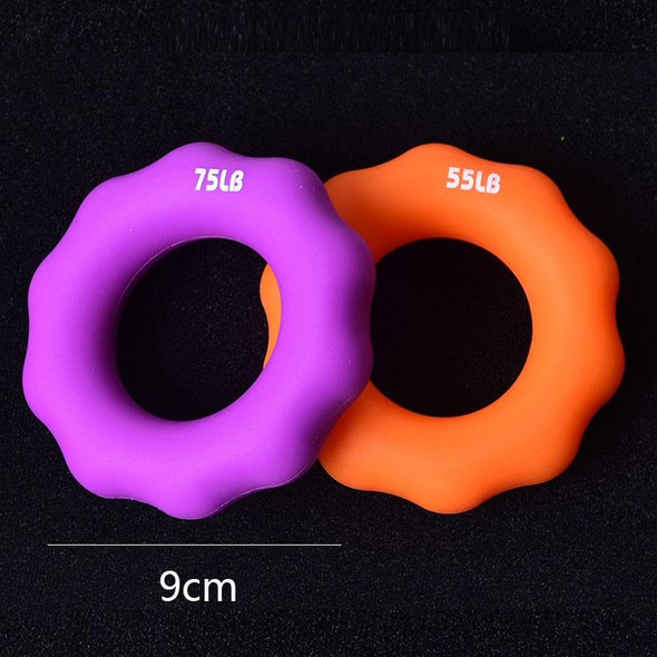 2 PCS Silicone Finger Marks Grip Device Finger Exercise Grip Ring, Specification: 75LB (Purple)