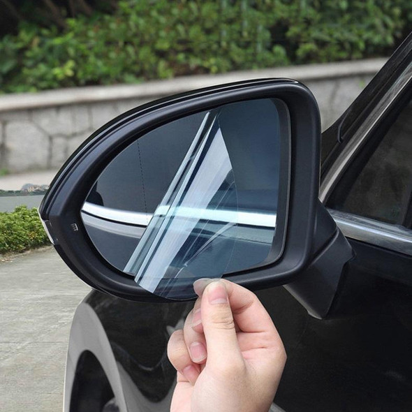 10 PCS Rainproof Anti-Fog And Anti-Reflective Film - Car Rearview Mirror Ellipse 100x150mm(Transparent)
